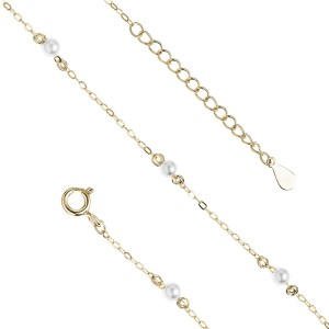 Bratara de picior din argint placat cu aur galben cu bile sidefate DiAmanti Z2182XG-DIA (Argint 925‰ 0,9 g.) Bratara de picior din argint placat cu aur galben cu bile sidefate DiAmanti Z2182XG-DIA (Argint 925‰ 0,9 g.)